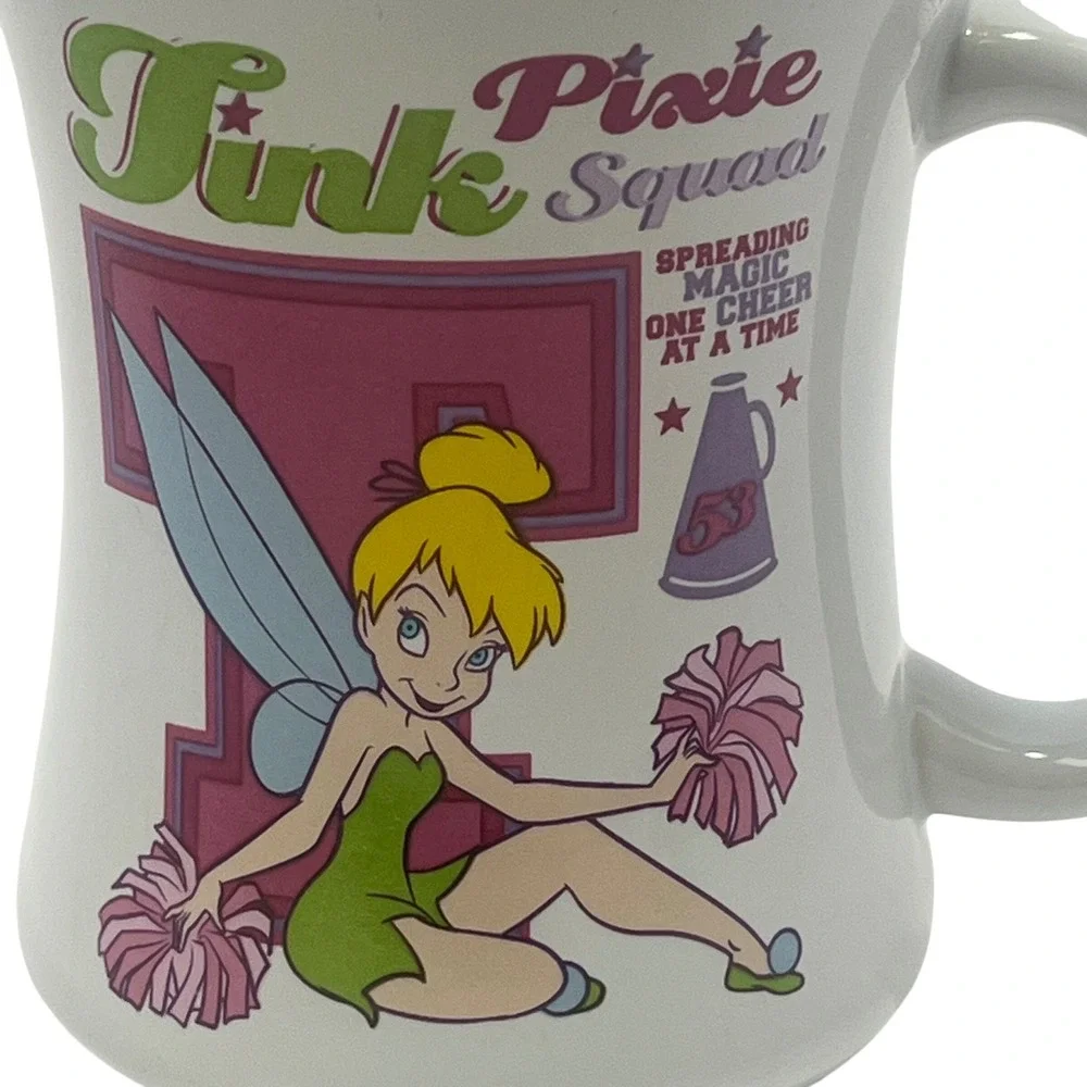 Disney Store Tinker Bell Cheerleader Themed Pixie Squad Coffee Cup‎